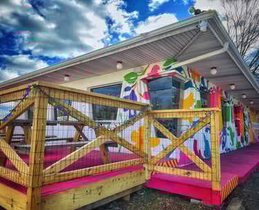 exterior deck and eating area of Taco Jesus Lynchburg va