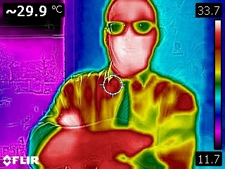 infrared image of a man