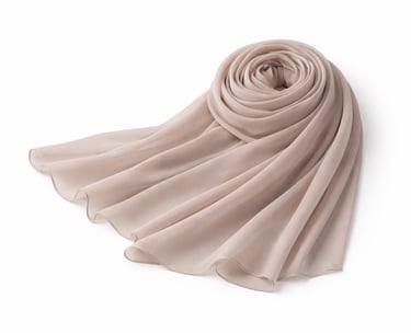 Lightweight chiffon hijab with soft drape, suitable for modest fashion and bulk export