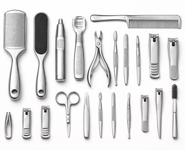 Complete salon tool kit with professional beauty instruments, export quality set