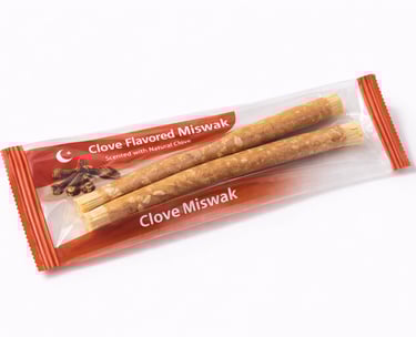 Clove flavored miswak sticks for natural oral care and fresh breath