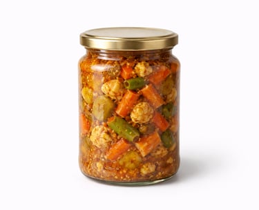 Mixed vegetable pickle preserved in traditional spices and oil for bulk supply