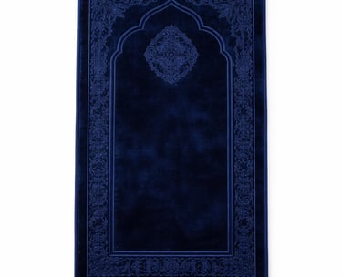 Premium velvet prayer mat with elegant design for home and mosque use