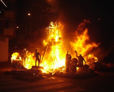 La cremá de las fallas de Valencia