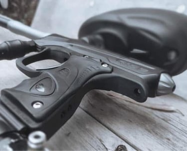 Lanceur utilisé chez Corsican Paintball à Anghione en Corse