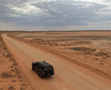 Solo female traveller Stella Smith exploring the Oodnadatta Track in the Outback
