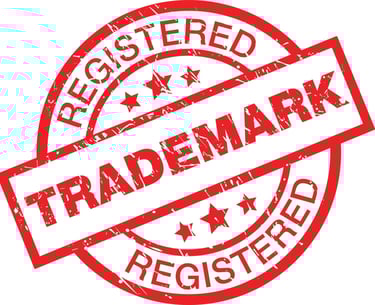 a red and white sign that says trademark trademark trademark trademark trademark trademark trademark trademark trademark