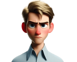 a cartoon character with a pirate eye patch on his shirt martin pe coach