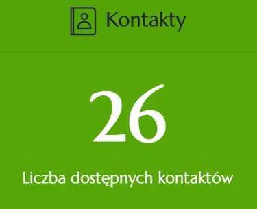 kafelek menu kontakty