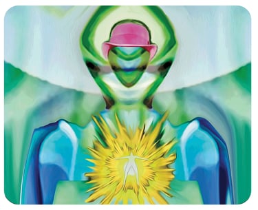 Pop art of Valentine from science fiction novel Stranger in a Strange Land. by Robert A. Heinlein