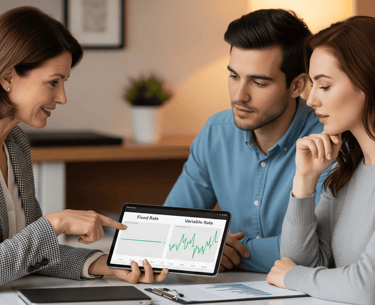 mortgage strategist helps a couple in Ontario decide between a fixed and variable rate
