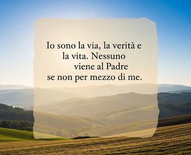 Una citazione della Bibbia dal vangelo di Giovanni 14:6