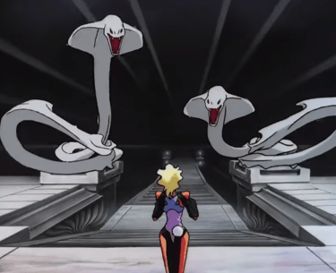 Mihoshi Shaking Before Snakes