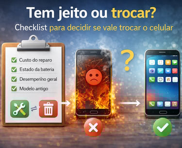 Checklist para trocar de celular comparando smartphone