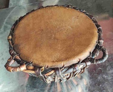 Decorative Indian Dafli Tambourine – Percussion Instrument Used in Festivals and Stage Performances