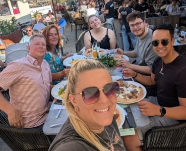 Family enjoying diner in Bergen op Zoom