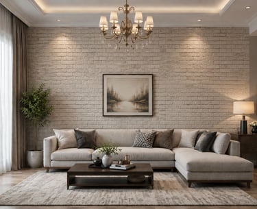 Brick wallpaper for living room in chromepet pallavaram