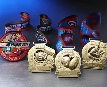 2017 Hong Kong Disneyland 10K Race Weekend 3K, 5K, 10K and Kids Medals