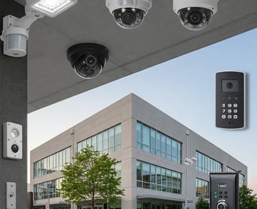 Physical Security components including cameras and entry devices.