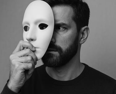 a man with a mask on his face
