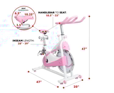 exercise bike dimensions