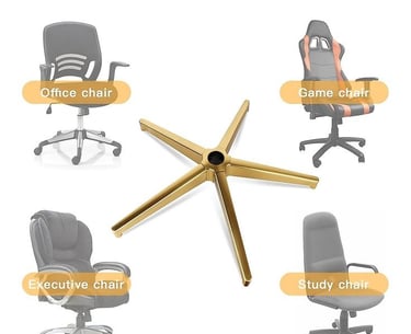 Fix broken or cracked chair base with sturdy five-star replacement base in pune