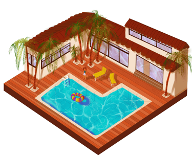residência com piscina