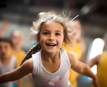 Young dancer enjoying her class