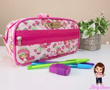 Big estojo escolar pesonalizado - Art by Simone