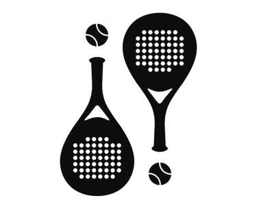 ¡Padel Padel! short form logo in black