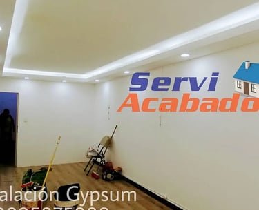 Reformas con Gypsum,  serviacabados realizamos Remodelaciones con yeso.