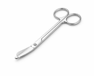 stainless steel bandage scissors instrument CE certified for safe bandage cutting.