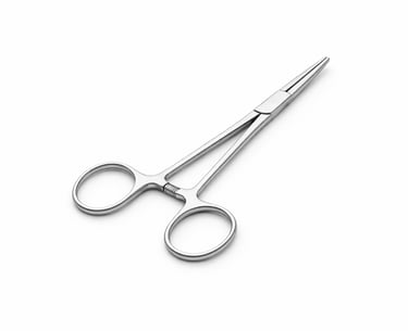 stainless steel Kelly hemostatic forceps instrument CE certified for medium vessel clamping.