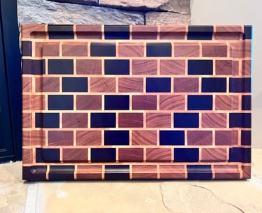 Brick Style. Cherry, Sapele, Black Walnut with Hard Maple Grout