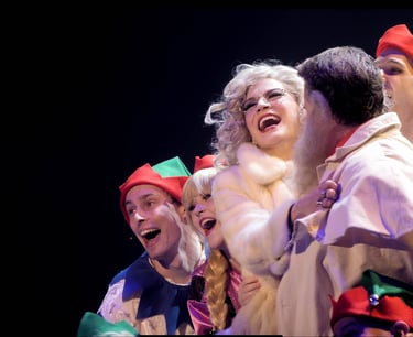 a group of people dressed in elf - like costumes