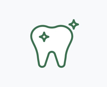 Shiny tooth outline