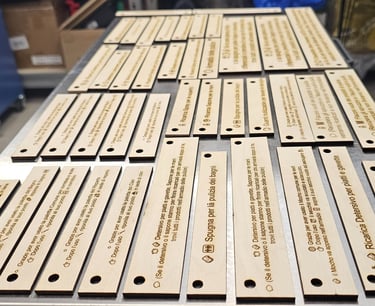 a table with a bunch of wooden planks