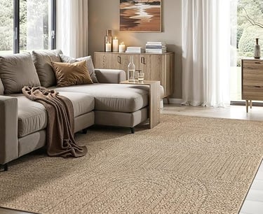 Jute look carpet
