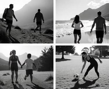 Montage of enjoyable physical activities
