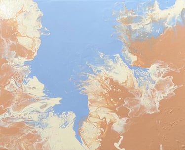 Peach dream - Tableau art abstrait - art contemporain - acrylique sur toile