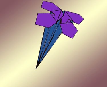 origami Fiore di Genziana