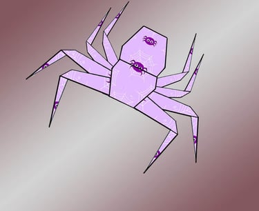 Origami di un Ragno fatto con la carta