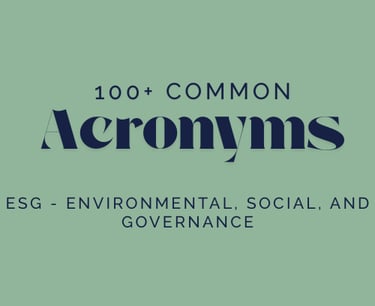 ESG Acronyms
