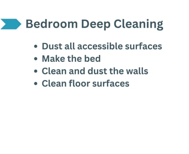 bedroom deep cleaning