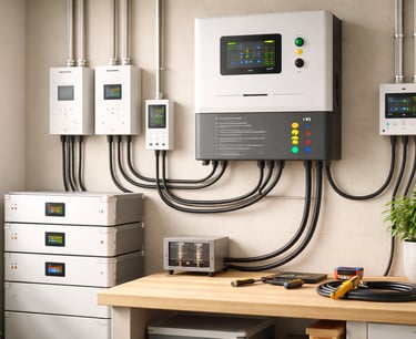 Off-grid solar power system setup