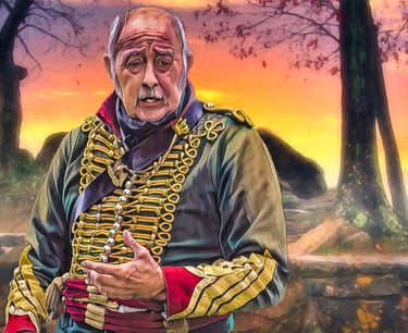 Digital painting of an old Napoleonic soldier