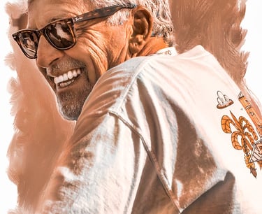 Digital painting of a smiling man