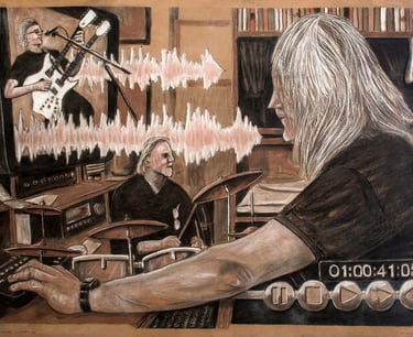 Music recording composite illustration