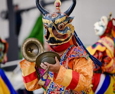 Masked-dancer-during-Thimphu-Masked-festival
