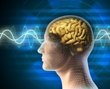 Image symbolique évoquant ondes cérébrales sortant du cerveau